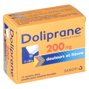 Prix de DOLIPRANE 200 mg, poudre pour solution buvable en sachet-dose
