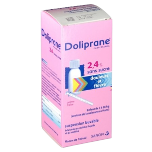 Prix de DOLIPRANE 2,4 POUR CENT, suspension buvable